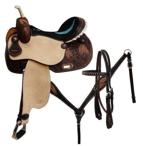 Chocolate & White Gator 3 Piece Bronc Halter Horse Tack 