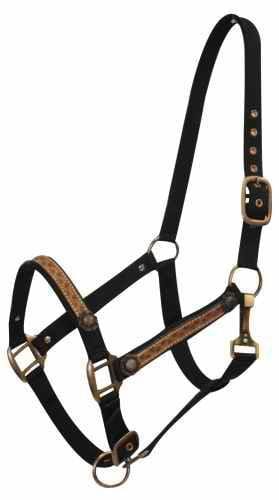 Chocolate & White Gator 3 Piece Bronc Halter Horse Tack 