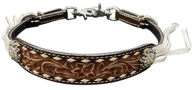 Floral Hand Tooled and Buckstitched Leather Dog Collar With -    Leather dog collar custom, Leather dog collars, Western leather dog collar