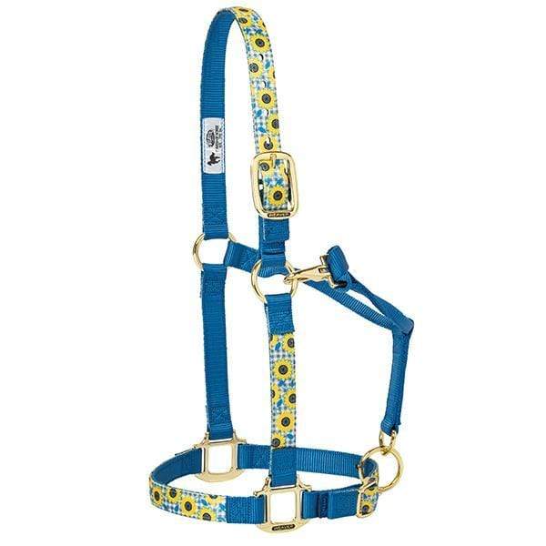 Milageto Cavalo frente única estável frente única pasto Nylon Halter -  Multicolorido, Azul G