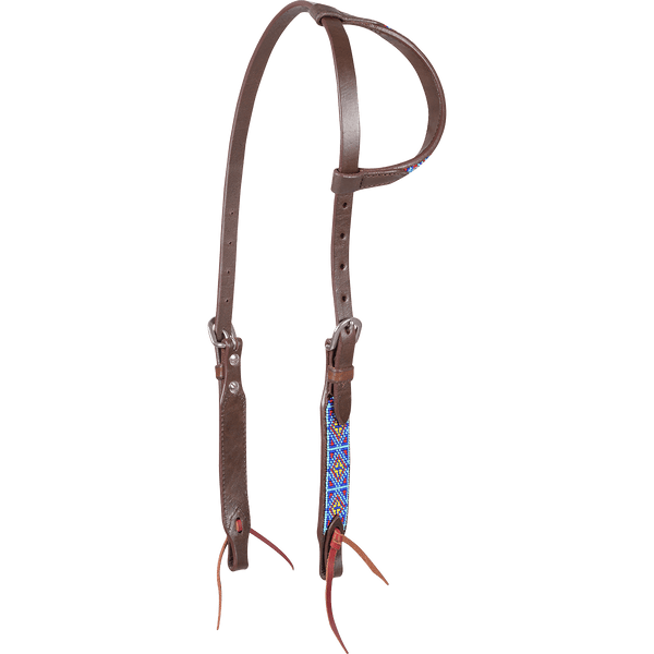 Chocolate & White Gator 3 Piece Bronc Halter Horse Tack 